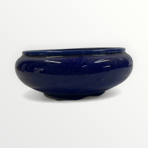 Bonsaischaal, rond blauw, 17 x 6 cm