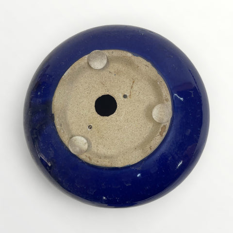 Bonsaischaal, rond blauw, 17 x 6 cm