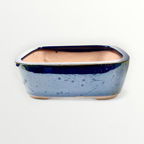 Bonsaischaal, rechthoekig, blauw, 21,5 x 11,5 x 8 cm