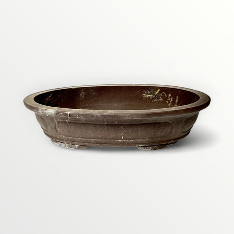 Bonsaischaal, ovaal bruin, 80 x 53 x 18 cm