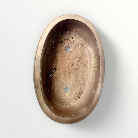 Bonsaischaal, ovaal bruin, 100 x 66 x 24 cm