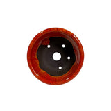 Bonsaischaal, rond roodgeel, 9 x 5 cm