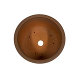 Bonsaischaal, rond bruin, 20 x 9 cm