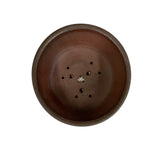 Bonsaischaal, rond en groenbruin, 19 x 7 cm