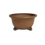 Bonsaischaal, cascade rond bruin, 16 x 9 cm