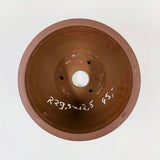 Bonsaischaal, rond, bruin ongeglazuurd  29,5 x 12,5 cm