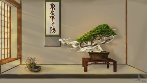 Bonsai presenteren tokonoma 